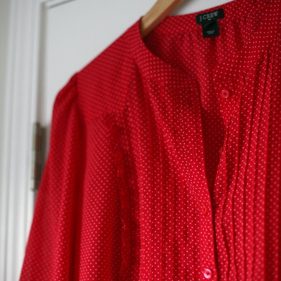 ❤️ J. Crew Red Button Down Shirt - Picture 2 of 4